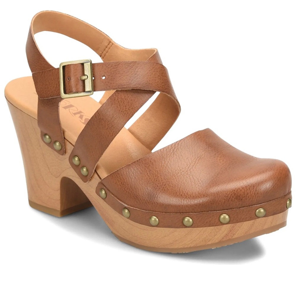 Korks Abloom Clogs 8 Tan Like New